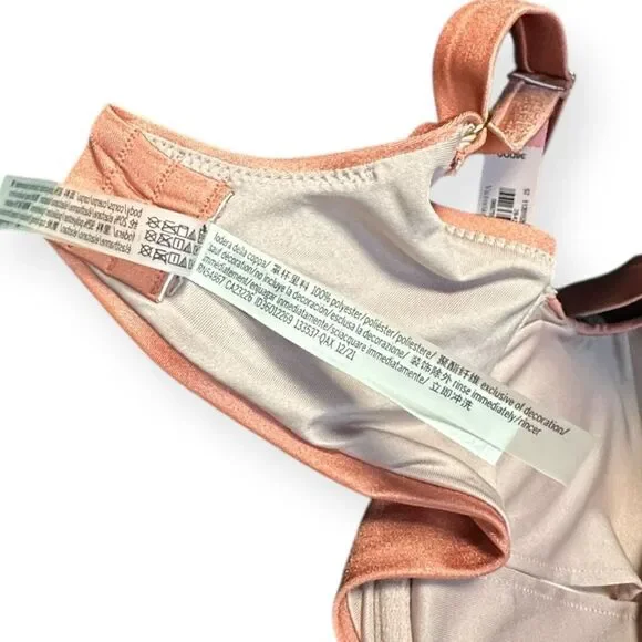 VICTORIA’S SECRET Women’s Rose Gold Twist Front Push-Up Bikini Top Size 38DDD - Picture 4 of 10